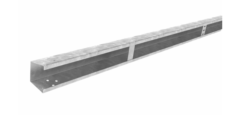 4.8 metre long open box beam with a galvanised finish 
