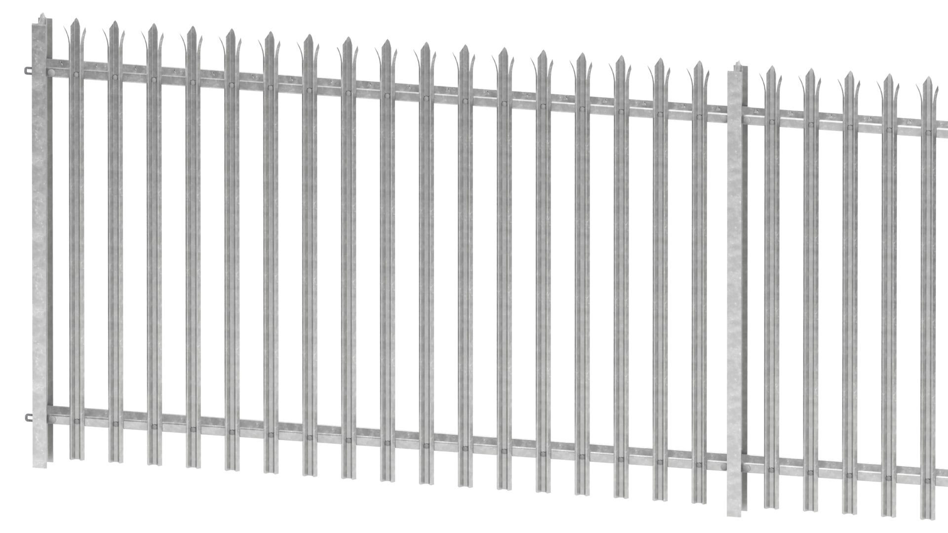 2.1m Palisade 50 Bay Kit Security Fencing Package Deal First