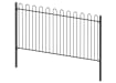 2.0m High Black Bow Top Railing With Dig In Posts