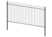 2.0m High Green Bow Top Railing With Dig In Posts
