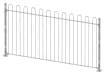 2.0m High Galvanised Bow Top Railing With Bolt Down Posts 