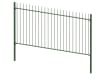 Green 2.0m High Vertical Bar Railings With Dig In Posts