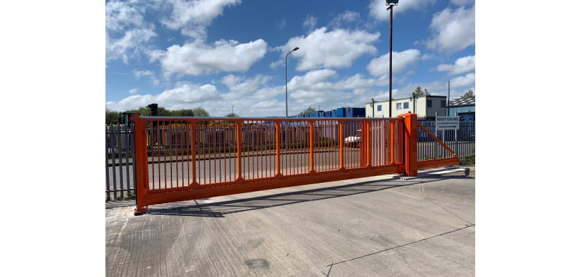 Automatic Sliding Gate - Orange Closed