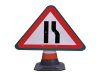 Portacone "Road Narrows Right" Sign