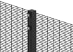 Close up of the 1.8 metre black post for mesh fencing 