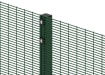Close up of the 1.8 metre green post for mesh fencing 