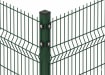 Close up of the green 2.4 metre high corner post for mesh fencing 