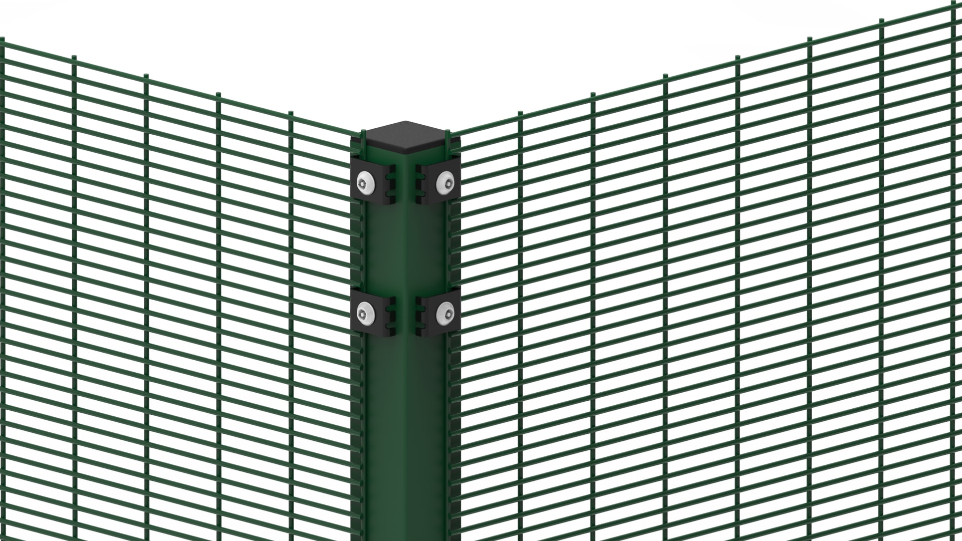 3.0m High Corner Post & Fixings For Mesh Security Fencing | First Fence Ltd