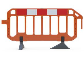 Orange Firmus Plastic Pedestrian Barrier 2m