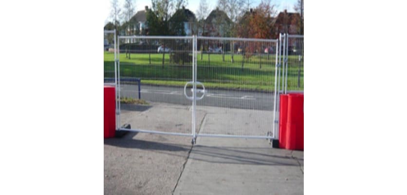 White RB2000 Compatible Double Leaf Gates with Flag Panels