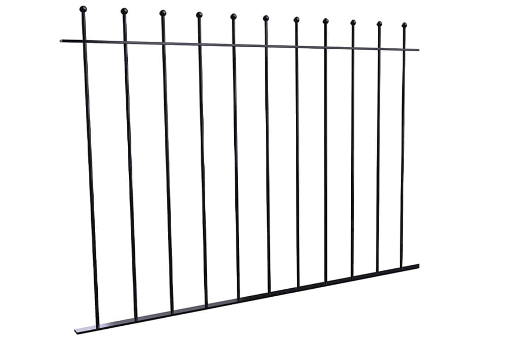 1.0m High Ball Top Railing kit | Metal Garden Railings | First Fence Ltd