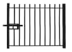 Black 2.1m High Single Leaf  Vertical Bar Railing Gate