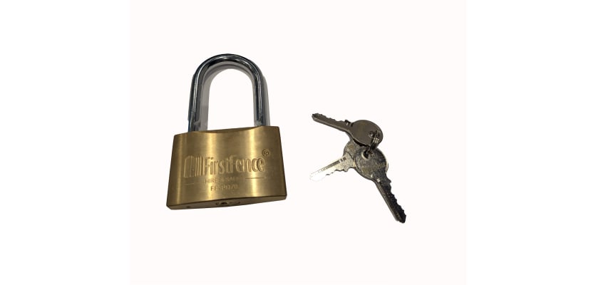 padlock and three keys