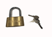 padlock and three keys