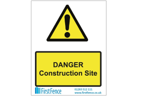 Danger Construction Site Health And Safety Sign