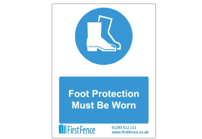 Foot Protection Must Be Worn Safety Sign
