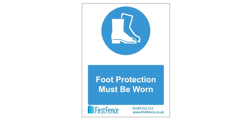 Foot Protection Must Be Worn sign