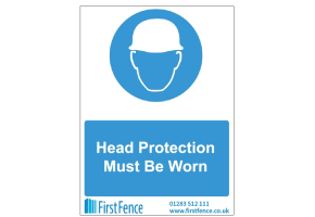 Head Protection Must Be Worn Safety Sign
