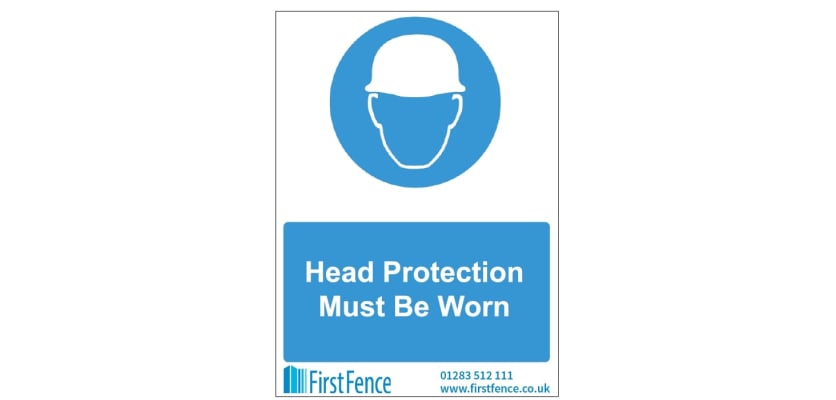 Head Protection Must Be Worn sign