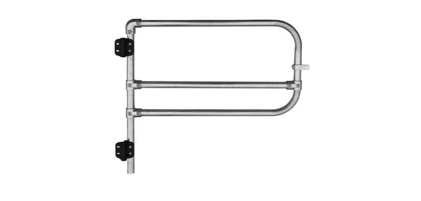 Self closing tube clamp gate 