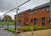Round top temporary fencing panels installed 