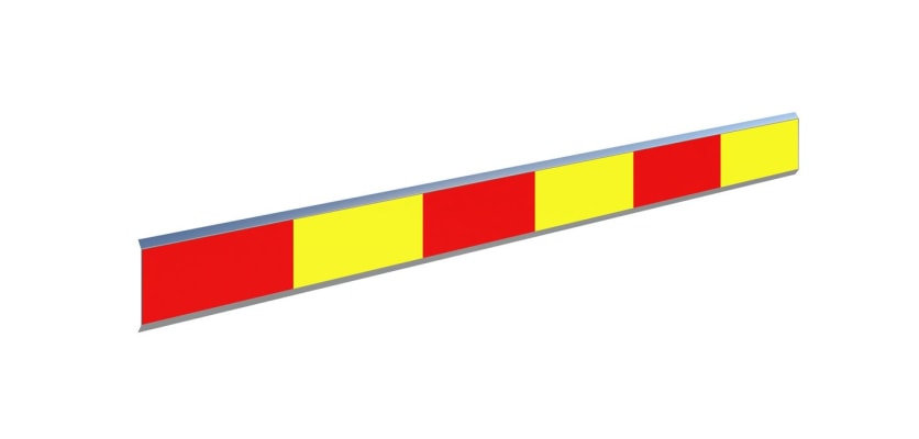 Red and Yellow Metal Reflective Board 