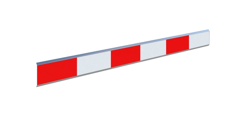 Red and White Metal Reflective Board 