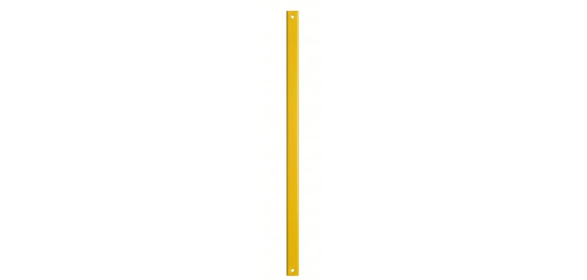 Yellow steel hoarding infill
