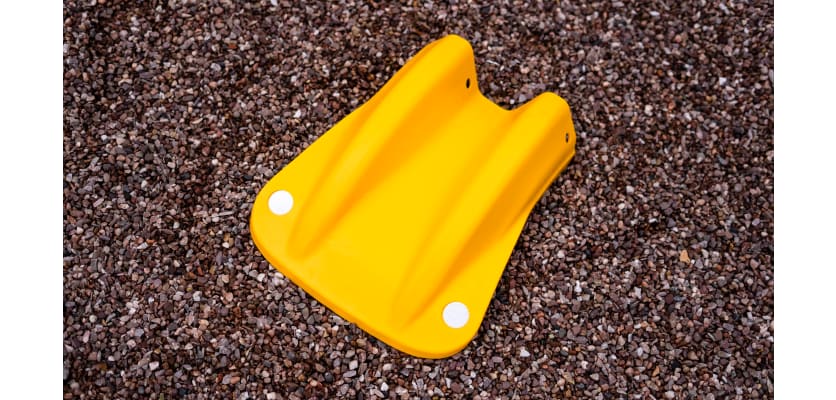 Yellow Armco Fishtail Safety End with Hi-Vis Reflectors