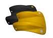 Black and yellow Armco fishtail safety ends 