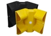 Black and yellow HDPE 90 degree internal corners 