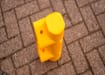 Yellow Armco Pedestrian Safety End with Hi-Vis Reflectors
