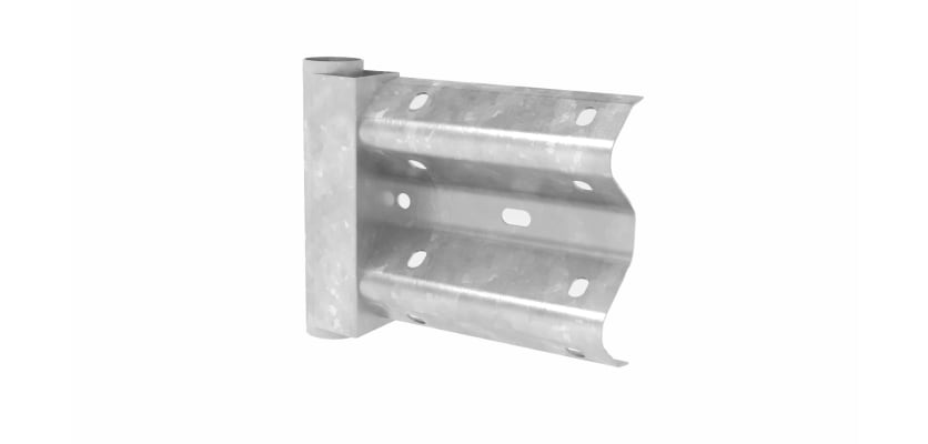 Galvanised Armco pedestrian D end section 