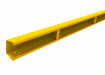 Yellow powder coated 4.8 metre long open box beam 