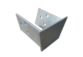 Open Box End Plate - Galvanised / Yellow