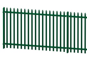 2.0m High 'W' Section Powder Coated Palisade Security Fencing Kit