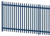 Blue Powder Coated Triple Pointed Palisade