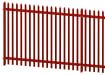 Red Powder Coated Single Pointed Palisade 