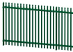 Green Powder Coated Round and Notched Palisade