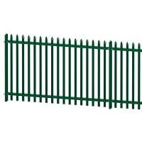 Green Powder Coated Triple Pointed Palisade