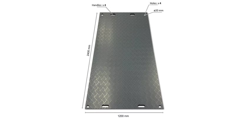 LiteTrack Ground Mat with specifications 