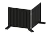 Black steel hoarding panels