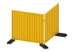 Yellow steel hoarding panels