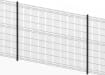 Full panel view of the black 1.8 metre high V mesh fencing kit 