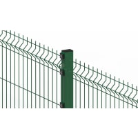 Close up of the green 1.8 metre high V mesh fencing kit 