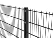 Full panel view of the black 2.0m high 868 Twin Mesh fencing system