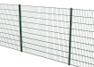 Full panel view of the green 2.0m high 868 Twin Mesh fencing