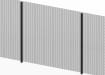Full panel view of the black 2.0 metre high 358 prison mesh fencing 