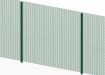 Full panel view of the green 2.0 metre high 358 prison mesh fencing 