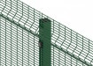 Close up of the top of the green 1.8 metre high 358 D mesh fencing 